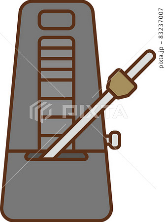 黒色のメトロームの正面のイラスト 黒色のメトロームの正面のイラスト 83237007