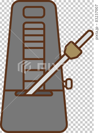 黒色のメトロームの正面のイラスト 黒色のメトロームの正面のイラスト 83237007