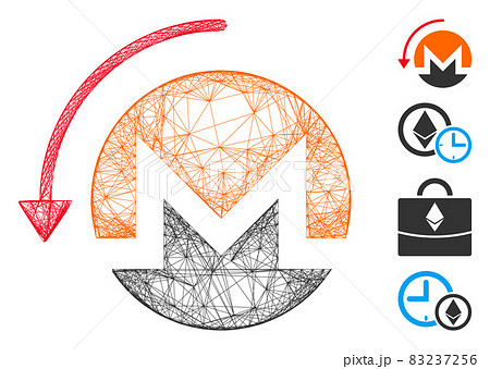 Hatched Refund Monero Vector Mesh 83237256