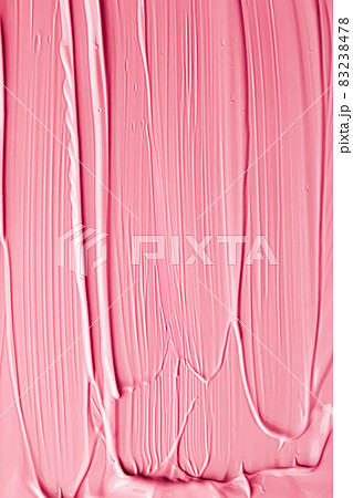 Pink lipstick or lip gloss texture as cosmetic background, makeup and beauty cosmetics product for luxury brand, holiday flatlay backdrop or abstract wall art and paint strokes 83238478