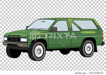 可愛的複古 SUV 四輪驅動圖 可愛的複古 SUV 四輪驅動圖 83239475