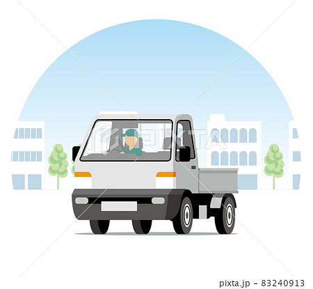 街を走る軽トラック、トラック 83240913