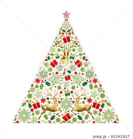 Colorful Christmas tree. 83242937