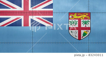 3D Flag of Fiji on metal 3D Flag of Fiji on metal 83243011