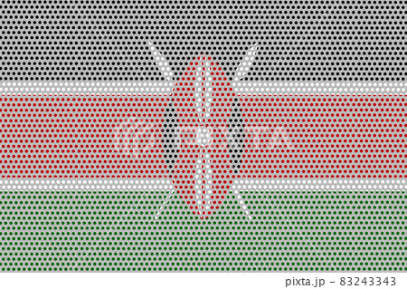 3D Flag of Kenya on metal 83243343