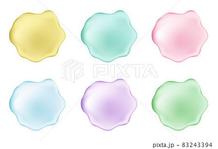 Dripping pink, golden, green, blue creamy liquid. 83243394