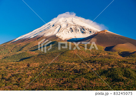 (静岡県)紅葉・雪化粧・朝日を浴びる富士山 (静岡県)紅葉・雪化粧・朝日を浴びる富士山 83245075