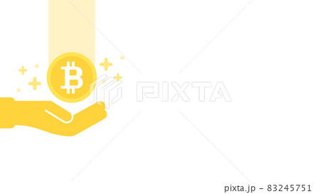仮想通貨ビットコインのロゴマーク入りコインと手のアイコン:BTC・投資・利益のイメージ素材 仮想通貨ビットコインのロゴマーク入りコインと手のアイコン:BTC・投資・利益のイメージ素材 83245751