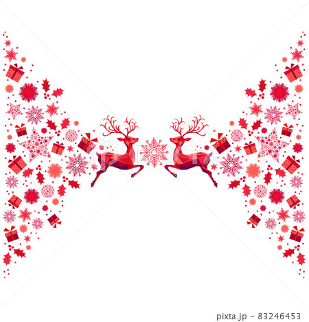 Christmas and Happy New Year red pattern. . 83246453