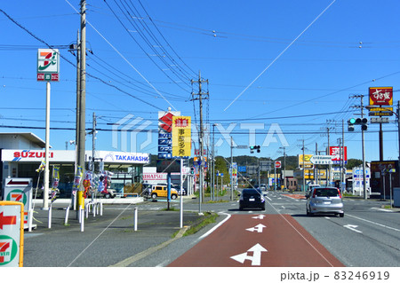 千葉県大多喜町と市原市の大多喜街道の風景 83246919