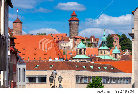 Historical part of the old town of Nuremberg, Franconia, Germany. Historical part of the old town of Nuremberg, Franconia, Germany. 83249804