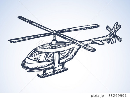 Helicopter. Vector drawing Helicopter. Vector drawing 83249991