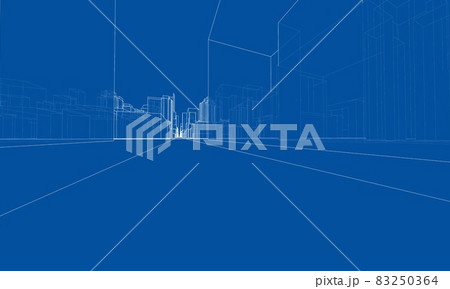 Vector 3d urban landscape. Buildings and roads Vector 3d urban landscape. Buildings and roads 83250364