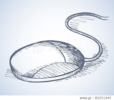 Computer mouse. Vector drawing Computer mouse. Vector drawing 83251445