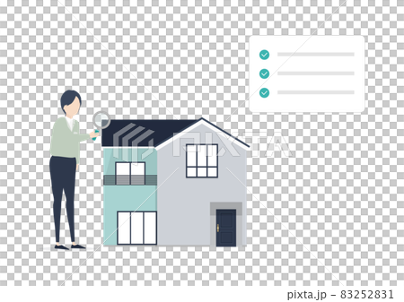 Points to check in your own home! Illustration material Points to check in your own home! Illustration material 83252831