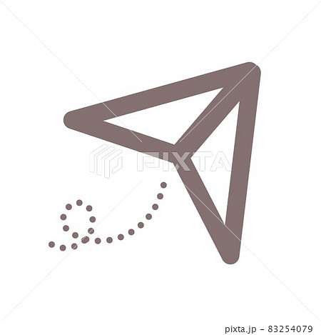 SNSでよく見かけるメッセージの紙飛行機ピクトグラムアイコン 83254079