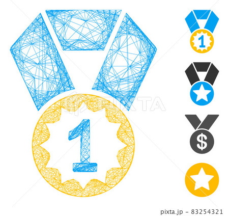 Net First Place Medal Vector Mesh Net First Place Medal Vector Mesh 83254321
