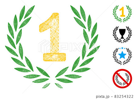 Network First Laurel Wreath Vector Mesh Network First Laurel Wreath Vector Mesh 83254322