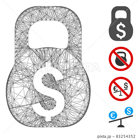 Hatched Financial Weight Vector Mesh 83254352