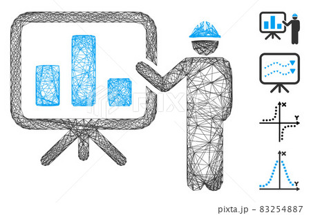Net Engineer Pointing Chart Board Vector Mesh 83254887
