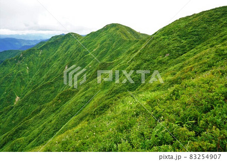 神室山と軍沢岳方面の尾根 神室山と軍沢岳方面の尾根 83254907