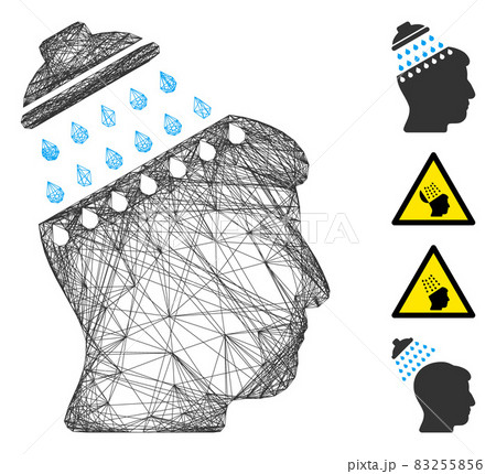 Linear Brain Shower Vector Mesh Linear Brain Shower Vector Mesh 83255856