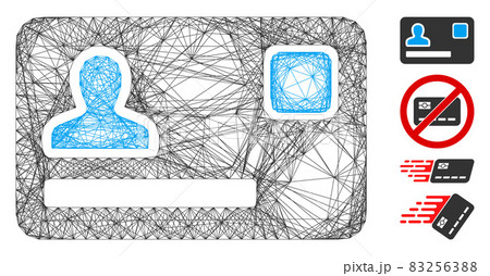 Hatched Banking Card Vector Mesh 83256388