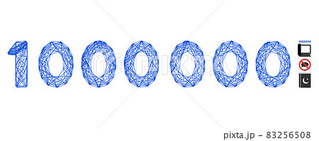 Network 1000000 Digits Text Vector Mesh 83256508