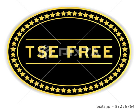 Gold and black color oval label sticker with word TSE (Transmissible Spongiform Encephalopathy) free on white background Gold and black color oval label sticker with word TSE (Transmissible Spongiform Encephalopathy) free on white background 83256764