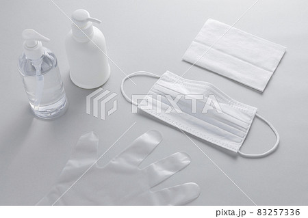 感染予防　マスク　消毒液　ハンドソープ　除菌シート　ビニール手袋 83257336