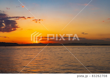 東京湾 浦賀水道の夕暮れ 東京湾 浦賀水道の夕暮れ 83262708
