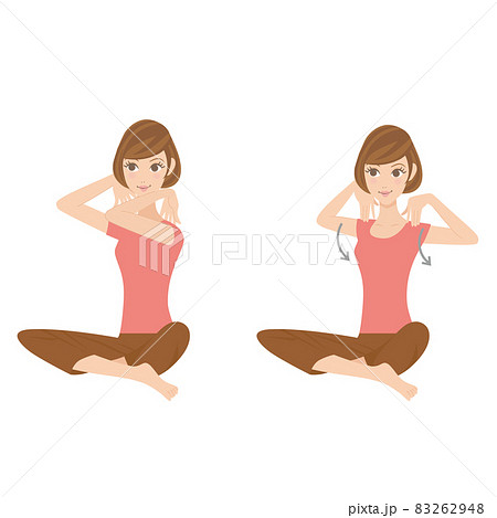 ヨガ 肩回し リラックス 女性 ヨガ 肩回し リラックス 女性 83262948