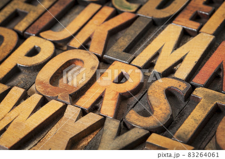 alphabet abstract in wood type alphabet abstract in wood type 83264061