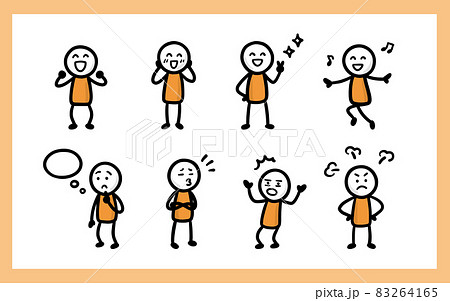 いろんなポーズの棒人間3 83264165