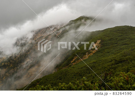 穂高連峰から見る北アルプスの山々　 83264590