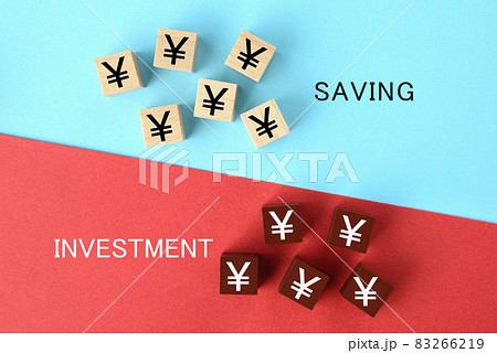 貯金に回すお金と投資に回すお金の割合イメージ 貯金に回すお金と投資に回すお金の割合イメージ 83266219