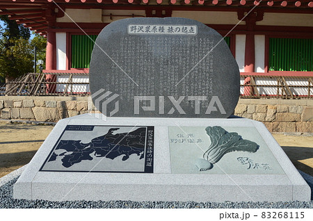 「野沢菜 原種 旅の起点」の石碑（四天王寺／大阪市天王寺区） 83268115