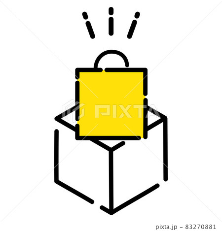 買い物 袋 黄色 箱 プレゼント ショッピング シンプル かわいい アイコン 買い物 袋 黄色 箱 プレゼント ショッピング シンプル かわいい アイコン 83270881