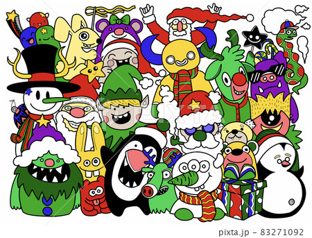 Christmas design set Sketchy hand drawn character in doodling style Objects in a doodle animation with a Merry Christmas theme Christmas design set Sketchy hand drawn character in doodling style Objects in a doodle animation with a Merry Christmas theme 83271092