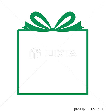プレゼント 贈り物 ギフトボックスのフレームイラスト お祝い 誕生日 クリスマスのイラスト素材