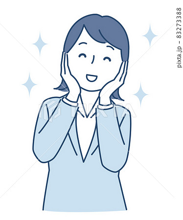 嬉しくて笑顔になるスーツの女性 83273388