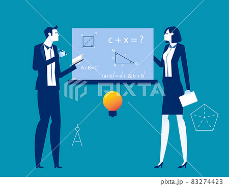 Teacher character style design. Flat cartoon vector illustration 83274423