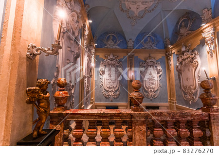 interiors of palazzo Borromeo, lake maggiore, Stresa, italy interiors of palazzo Borromeo, lake maggiore, Stresa, italy 83276270