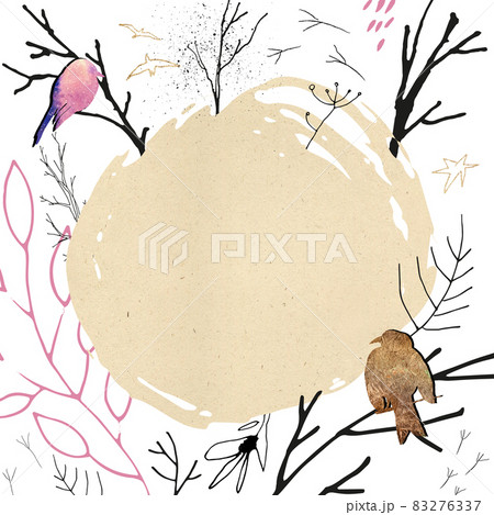 Graphic design template from hand drawn elements 83276337