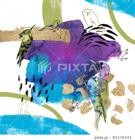 Graphic design template from hand drawn elements 83276341