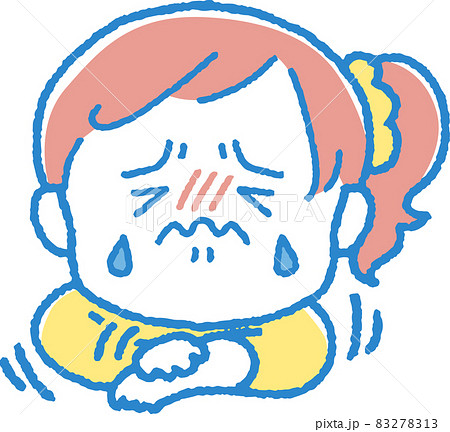 腕をひっかく女の子のイラスト 83278313