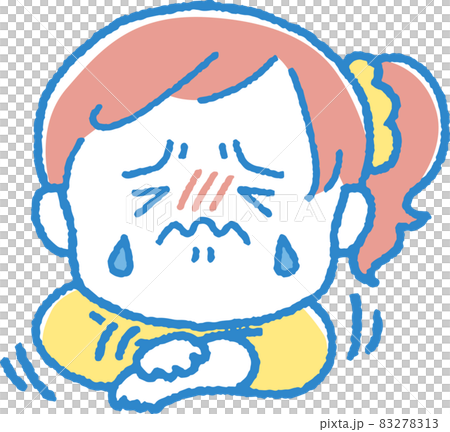腕をひっかく女の子のイラスト 83278313