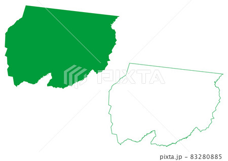 Tarauaca municipality (Acre state, Municipalities of Brazil, Federative Republic of Brazil) map vector illustration, scribble sketch Tarauaca map 83280885