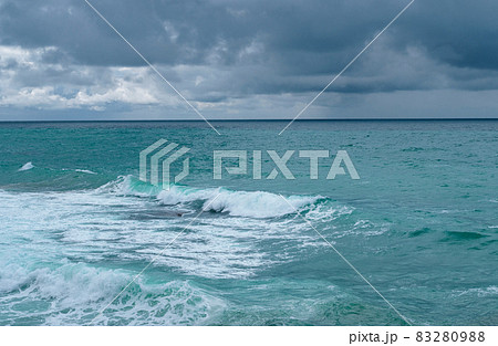 view of ocean waves and a fantastic rocky shore view of ocean waves and a fantastic rocky shore 83280988