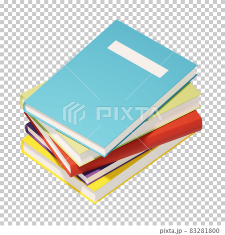 3D素材_疊書本_無影版 83281800
